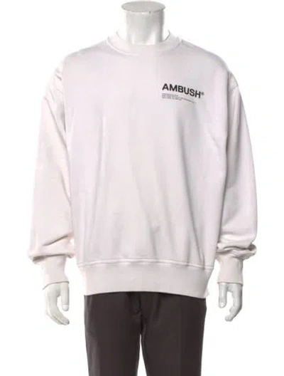 Pre-owned Ambush Graphic Print Crew Neck Sweatshirt In Neutrals