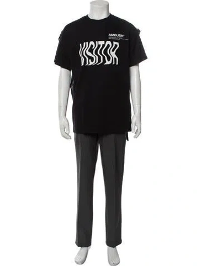 Pre-owned Ambush Graphic Print Crew Neck T-shirt In Black