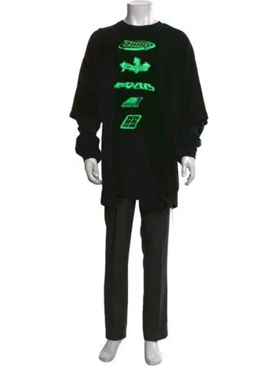 Pre-owned Ambush Graphic Print Crew Neck T-shirt In Black