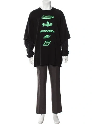 Pre-owned Ambush Graphic Print Crew Neck T-shirt In Black
