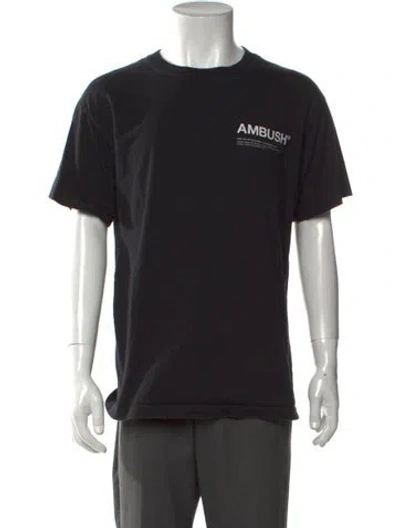 Pre-owned Ambush Graphic Print Crew Neck T-shirt In Black
