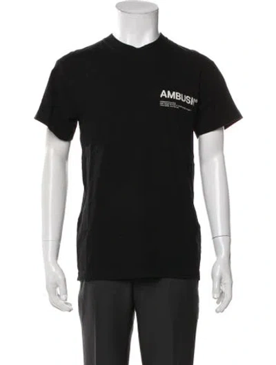 Pre-owned Ambush Graphic Print Crew Neck T-shirt In Black