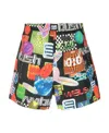 Ambush Graphic-print Elasticated-waistband Shorts In Multicolor