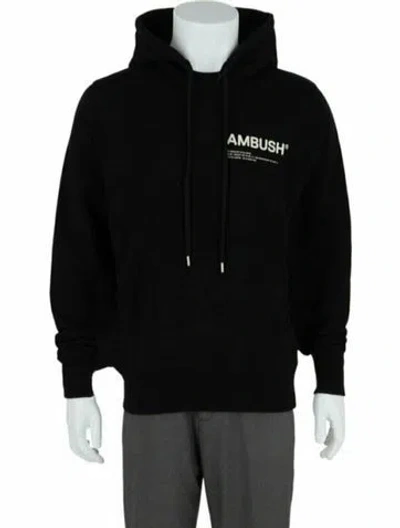 Pre-owned Ambush Graphic Print Hoodie W/ Tags In Black