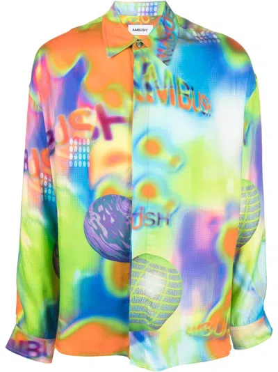 Ambush Hemd Mit Grafischem Print In Blue