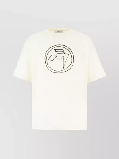 Ambush Ivory Cotton Oversize T-shirt In Tofu Tap Shoe