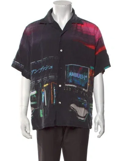 Pre-owned Ambush Graphic Print Short Sleeve Shirt In Black