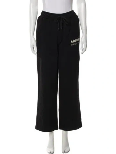 Pre-owned Ambush Graphic Print Sweatpants In Black