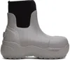 Ambush Gray & Black Square Toe Boots In Grey Black
