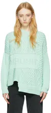 Ambush Green Cotton Sweater In Green Lily