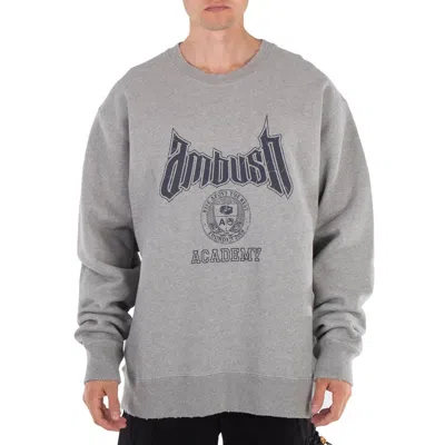 Ambush Grey Academy Crewneck Sweatshirt In Gray