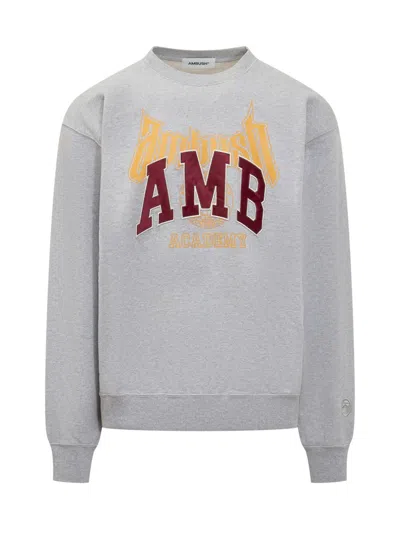 Ambush Grey Graphic Crew Neck Sweatshirt In Gray