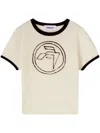 Ambush Emblem Print Cotton T-shirt In Nude & Neutrals