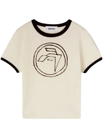 Ambush Hand Drawn Emblem Baby T In Nude & Neutrals