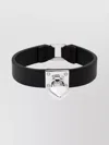 Ambush Heart-charm Clasp Fastened Bracelet In Black