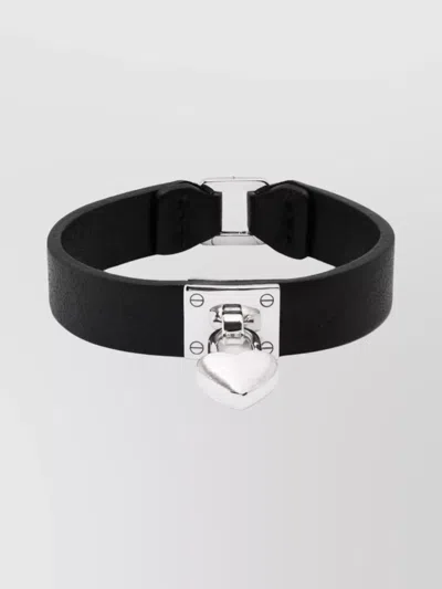 Ambush Heart Charm Leather Bracelet