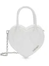 Ambush Heart Handle Leather Shoulder Bag In White