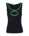 Ambush Heart Hole Tank Top In Black
