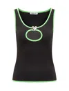 Ambush Heart Hole Tank Top In Black