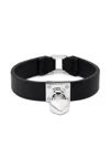 Ambush Heart-charm Clasp Fastened Bracelet In Black