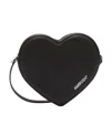 Ambush Heart Leather Crossbody Bag In Black