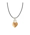 Ambush Heart Padlock Pendant Necklace In Yellow