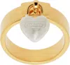 Ambush Heart Padlock Ring In Yellow