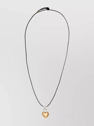 AMBUSH HEART PENDANT NECKLACE TWO-TONE DESIGN