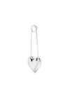 Ambush Heart Safety Pin Earring In Silver