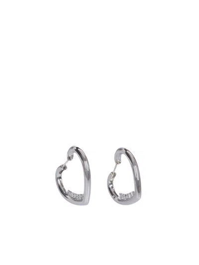 Ambush Heart-shaped Earrings In Silver