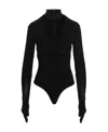 Ambush Heart Shaped Gloves Bodysuit In Black