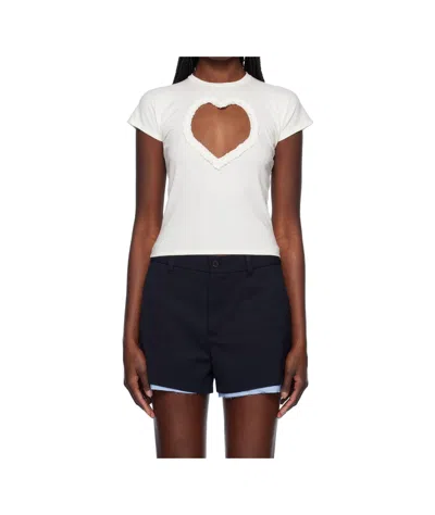 Ambush Heart-shaped Pattern T-shirt In White