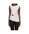 Ambush Heart-shaped Pattern Vest In White