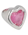 Ambush Heart-stone Ring In Silver