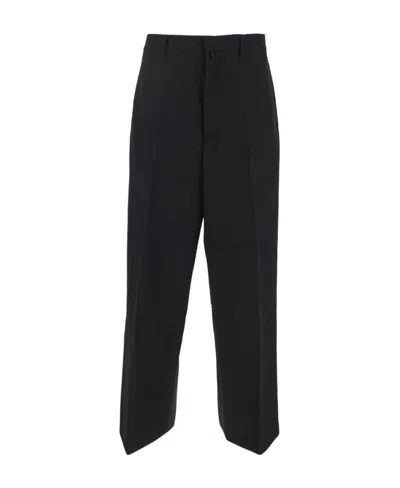 Ambush High-waist Wide-leg Trousers In Black