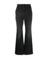 Ambush High-waisted Flared Jeans In Black
