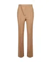 Ambush High-waisted Flared Trousers In Brown