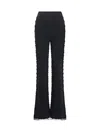 AMBUSH HIGH-WAISTED MONOGRAM FLARED TROUSERS