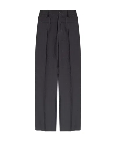 Ambush High-waisted Virgin-wool Trousers In Black