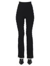 Ambush Women Black Flared Wool Trousers, 26 Luxury Pants For Women Darveys In Black