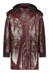 AMBUSH HOODED LEATHER JACKET