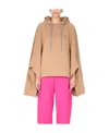 Ambush Poncho Sweatshirt With Embroidered Logo In Nude