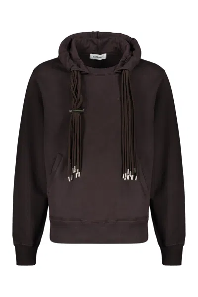 Ambush Hooded Sweatshirt In Brown