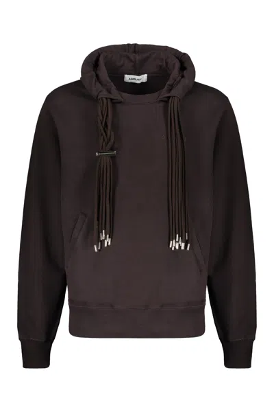 Ambush Hooded Sweatshirt In Brown