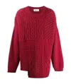 Ambush Intarsia-logo Crew-neck Jumper In Red