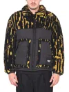 Ambush Printed Teddy Puffer Jacket In Yellow