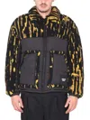 Ambush Multicolor Abstract-print Panelled Jacket In Yellow