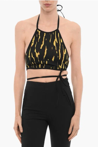 AMBUSH JACQUARD CROP TOP