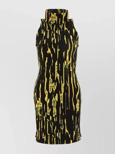 AMBUSH JACQUARD DRESS WITH BOLD PATTERN AND FITTED SILHOUETTE