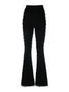 Ambush Women Black Flared Wool Trousers, 26 Luxury Pants For Women Darveys In Black